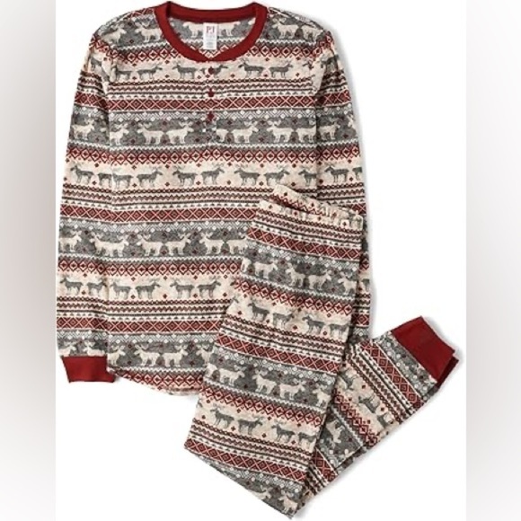 NWT The Childrenās Place Adult Christmas Pajamas 100% Cotton Medium Unisex - Picture 1 of 7